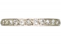 Art Deco Platinum & Diamond Narrow Eternity Ring