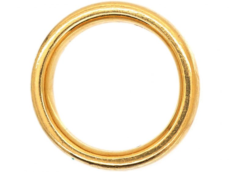 22ct Gold Wide Wedding Ring Assayed in 1920
