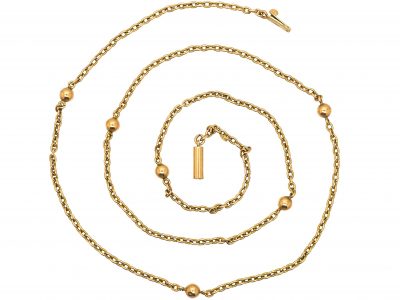 Edwardian 15ct Gold Chain with Bobble Detail