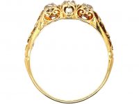 Victorian 18ct Gold,Three Stone Old Mine Cut Diamond Ring