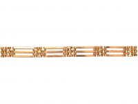 Edwardian 9ct Gold Gate Bracelet with 9ct Gold Padlock