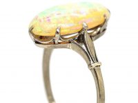 Art Deco Platinum & Opal Ring