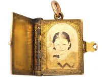 Victorian 15ct Gold Book Locket with Six Compartments