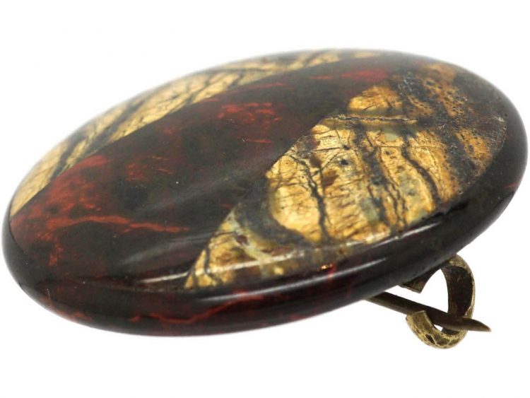 Victorian Hard Stone Brooch