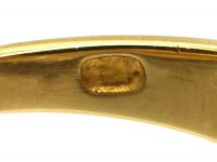 Victorian 18ct Gold, Five Stone Old Mine Cut Diamond Boat Shaped Ring