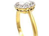 Edwardian 18ct Gold & Platinum, Diamond Daisy Cluster Ring