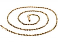 Edwardian 9ct Gold Prince of Wales Twist Chain