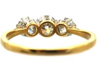 Early 20th Century 18ct Gold & Platinum, Three Stone Diamond Ring