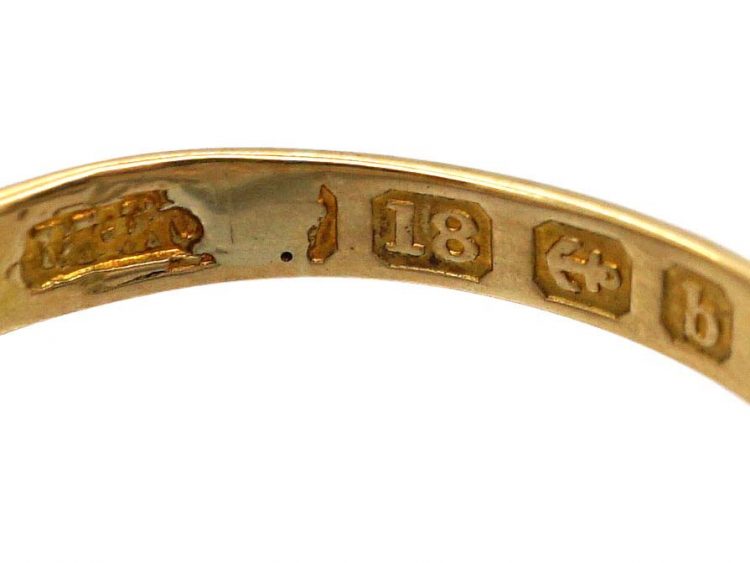 Edwardian 18ct Gold, Five Stone Opal Ring