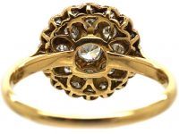 Edwardian 18ct Gold, Platinum & Diamond Cluster Ring