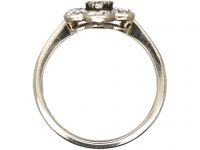 Early 20th Century 18ct White Gold & Platinum Diamond Cluster Ring