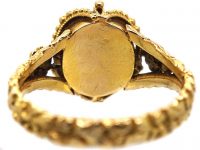 Georgian 18ct Gold Ring set with a Pink Topaz