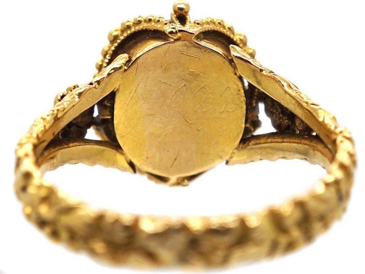 Georgian 18ct Gold Ring set with a Pink Topaz