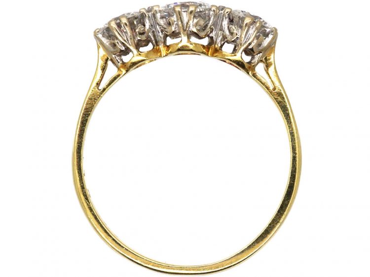 1920s 18ct Gold & Platinum, Three Stone Diamond Ring