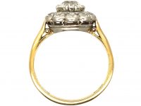 Edwardian 18ct Gold & Platinum, Diamond Daisy Cluster Ring