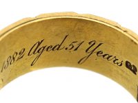 Georgian 18ct Gold & Black Enamel Memorial Ring