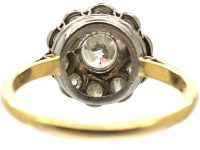 Edwardian 18ct Gold & Platinum, Diamond Daisy Cluster Ring