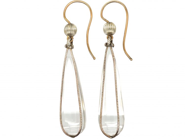 Victorian Rock Crystal Drop Earrings