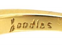 18ct Gold & Platinum, Square Cut Emerald & Diamond Ring by Boodles