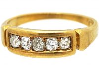 Victorian 18ct Gold, Five Stone Diamond Ring