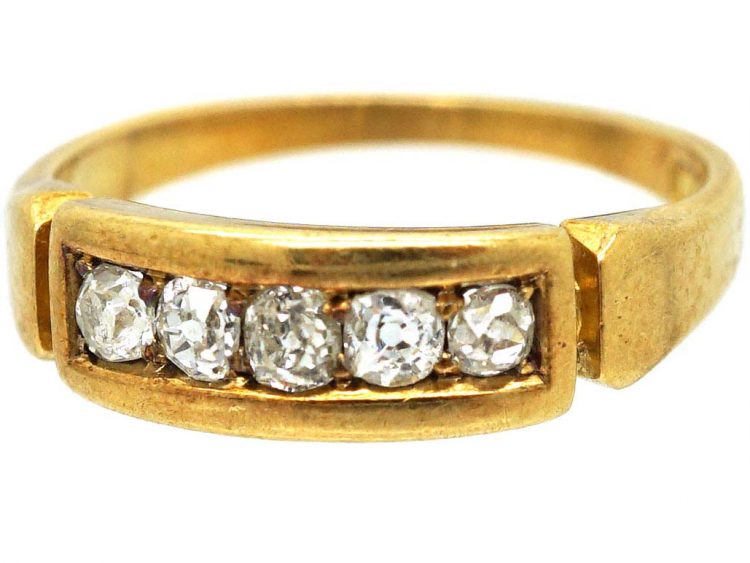Victorian 18ct Gold, Five Stone Diamond Ring