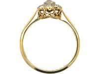 Edwardian 18ct Gold & Platinum, Diamond Daisy Cluster Ring