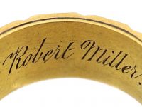 Georgian 18ct Gold & Black Enamel Memorial Ring