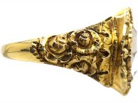 Georgian 18ct Gold & Foiled Rock Crystal Ring