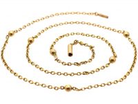 Edwardian 15ct Gold Chain with Bobble Detail
