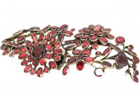 Georgian Almandine Garnet Flower Spray Giardinetti Brooch