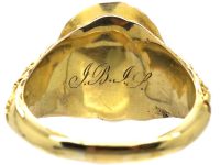 Georgian 18ct Gold & Foiled Rock Crystal Ring
