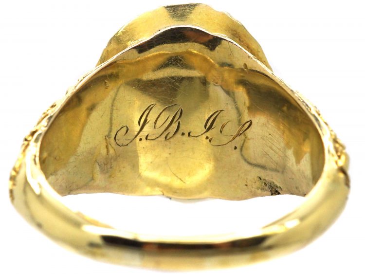 Georgian 18ct Gold & Foiled Rock Crystal Ring