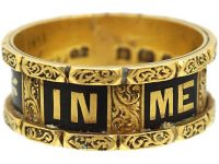 Georgian 18ct Gold & Black Enamel Memorial Ring