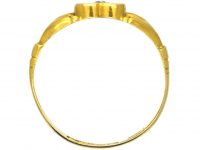 Victorian 18ct Gold Fede Ring with Diamond set Heart