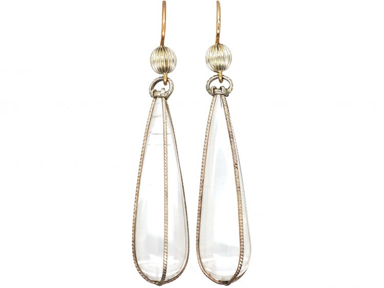 Victorian Rock Crystal Drop Earrings
