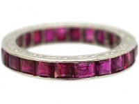 Art Deco Platinum & Ruby Eternity Ring