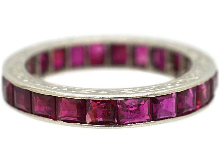 Art Deco Platinum & Ruby Eternity Ring