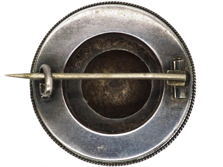 Victorian Silver Target Brooch