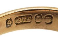 9ct Gold & Lapis Lazuli Signet Ring with Intaglio of a Cow & Crosses