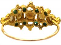 Regency 18ct Gold, Turquoise & Natural Split Pearl Ring