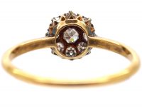 Edwardian 18ct Gold Diamond Daisy Cluster Ring