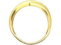 18ct Gold Crossover Ring set with Diamonds