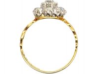 Edwardian 18ct Gold & Platinum Diamond Cluster Ring
