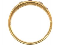 Victorian 18ct Gold, Ruby & Diamond Five Stone Ring