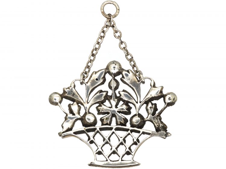 Edwardian Silver, Marcasite & Coloured Paste Giardinetti Pendant