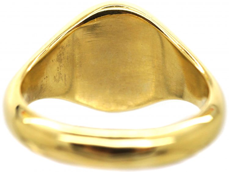 18ct Gold Signet Ring with Bull Taurus Intaglio