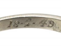 Retro Platinum, Diamond Solitaire Ring with Diamond set Shoulders