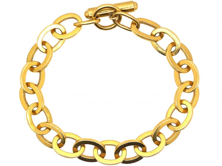1970s 18ct Gold, Open Link Bracelet
