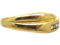 18ct Gold Crossover Ring set with Diamonds