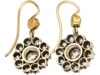 William IV Diamond Cluster Earrings with Ruby Above